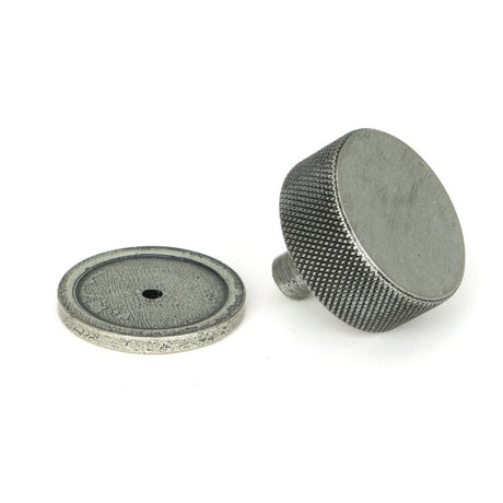 From The Anvil - Pewter Brompton Cabinet Knob - 38mm (Plain) | Sku. 47088 | Trade Door Handles.