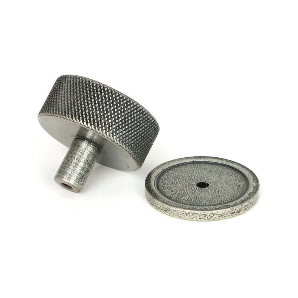From The Anvil - Pewter Brompton Cabinet Knob - 38mm (Plain) | Sku. 47088 | Trade Door Handles.