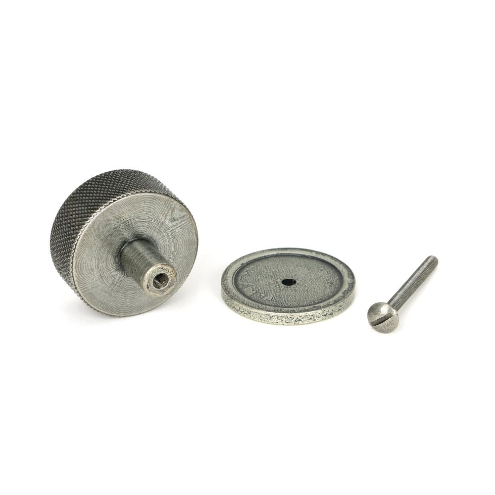 From The Anvil - Pewter Brompton Cabinet Knob - 38mm (Plain) | Sku. 47088 | Trade Door Handles.