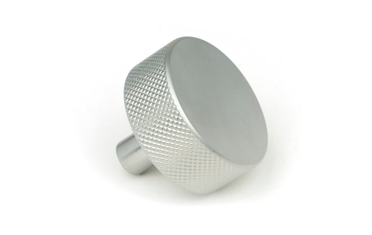From The Anvil - Satin Chrome Brompton Cabinet Knob - 38mm (No rose) | Sku. 47090 | Trade Door Handles.