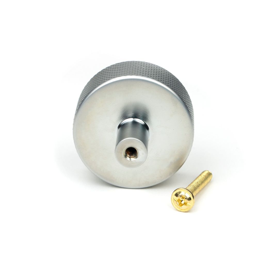 From The Anvil - Satin Chrome Brompton Cabinet Knob - 38mm (No rose) | Sku. 47090 | Trade Door Handles.