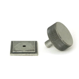 From The Anvil - Pewter Brompton Cabinet Knob - 38mm (Square) | Sku. 47091 | Trade Door Handles.