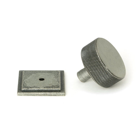 From The Anvil - Pewter Brompton Cabinet Knob - 38mm (Square) | Sku. 47091 | Trade Door Handles.