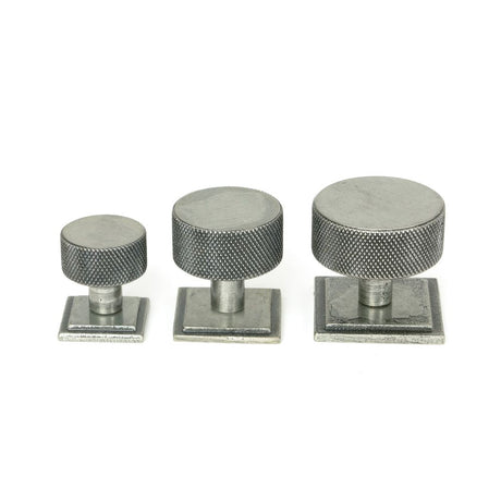 From The Anvil - Pewter Brompton Cabinet Knob - 38mm (Square) | Sku. 47091 | Trade Door Handles.