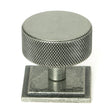 From The Anvil - Pewter Brompton Cabinet Knob - 38mm (Square) | Sku. 47091 | Trade Door Handles.