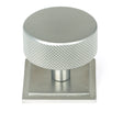 From The Anvil - Satin Chrome Brompton Cabinet Knob - 38mm (Square) | Sku. 47094 | Trade Door Handles.