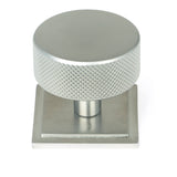 From The Anvil - Satin Chrome Brompton Cabinet Knob - 38mm (Square) | Sku. 47094 | Trade Door Handles.