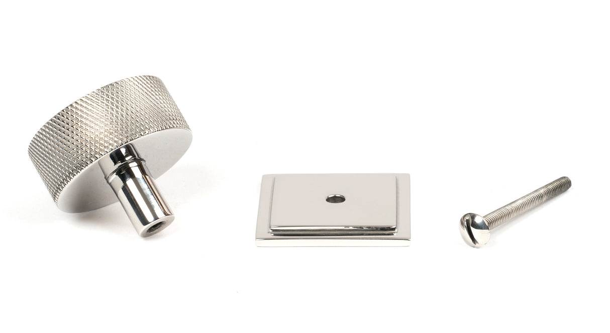 From The Anvil - Polished SS (304) Brompton Cabinet Knob - 38mm (Square) | Sku. 47095 | Trade Door Handles.