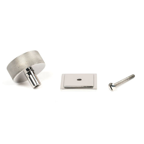 From The Anvil - Polished SS (304) Brompton Cabinet Knob - 38mm (Square) | Sku. 47095 | Trade Door Handles.