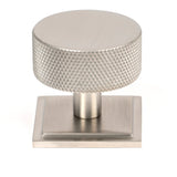 From The Anvil - Satin SS (304) Brompton Cabinet Knob - 38mm (Square) | Sku. 47099 | Trade Door Handles.
