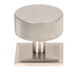 From The Anvil - Satin SS (304) Brompton Cabinet Knob - 38mm (Square) | Sku. 47099 | Trade Door Handles.