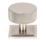 From The Anvil - Satin SS (304) Brompton Cabinet Knob - 38mm (Square) | Sku. 47099 | Trade Door Handles.