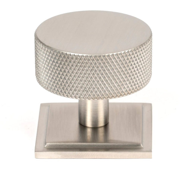 From The Anvil - Satin SS (304) Brompton Cabinet Knob - 38mm (Square) | Sku. 47099 | Trade Door Handles.
