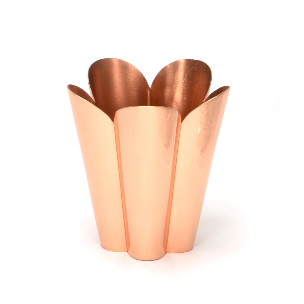 From The Anvil - Smooth Copper Flora Pot - Small | Sku. 47120 | Trade Door Handles.