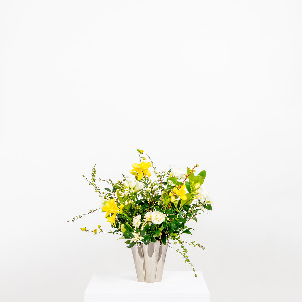 From The Anvil - Smooth Nickel Flora Pot - Small | Sku. 47121 | Trade Door Handles.