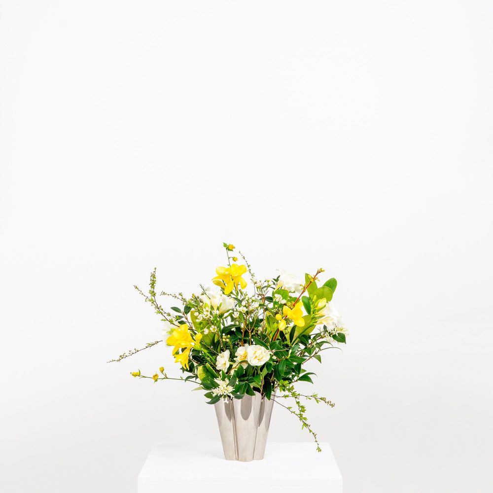 From The Anvil - Smooth Nickel Flora Pot - Small | Sku. 47121 | Trade Door Handles.