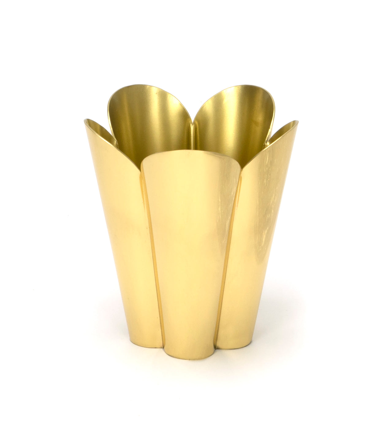 From The Anvil - Smooth Brass Flora Pot - Small | Sku. 47122 | Trade Door Handles.