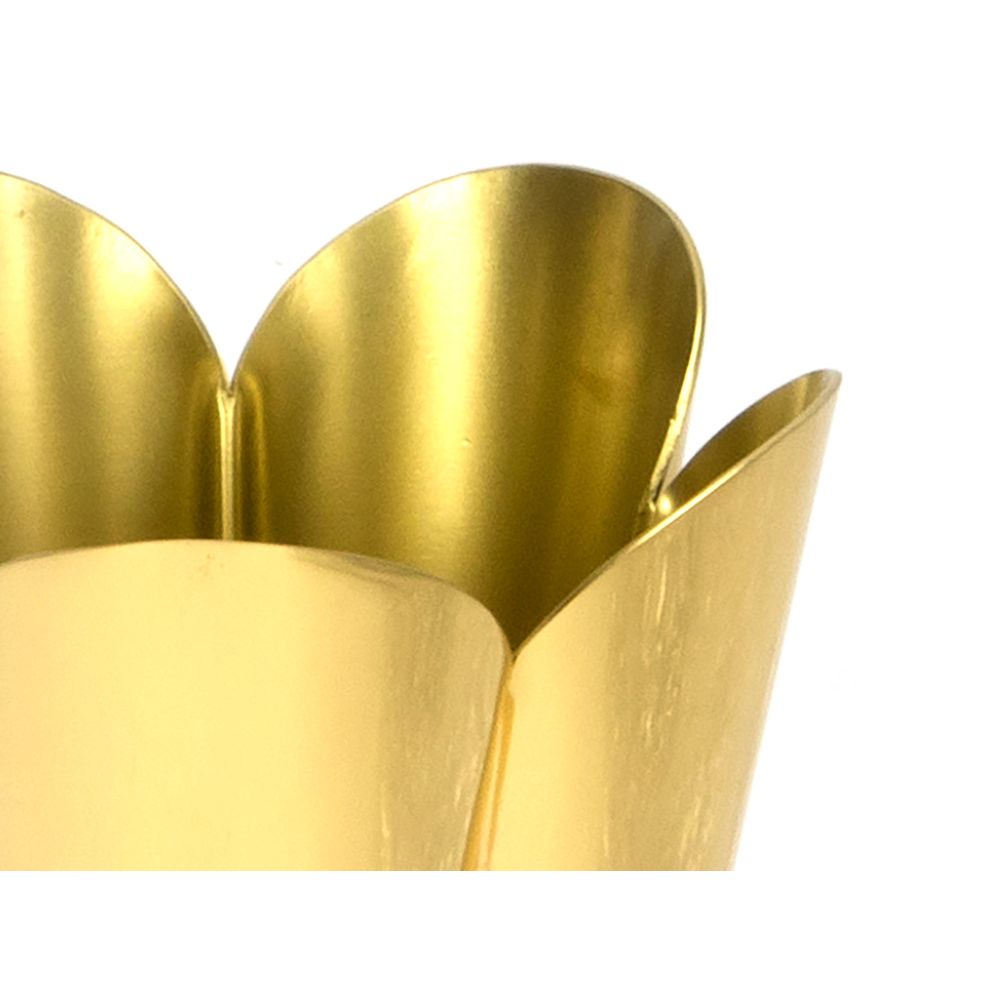From The Anvil - Smooth Brass Flora Pot - Small | Sku. 47122 | Trade Door Handles.