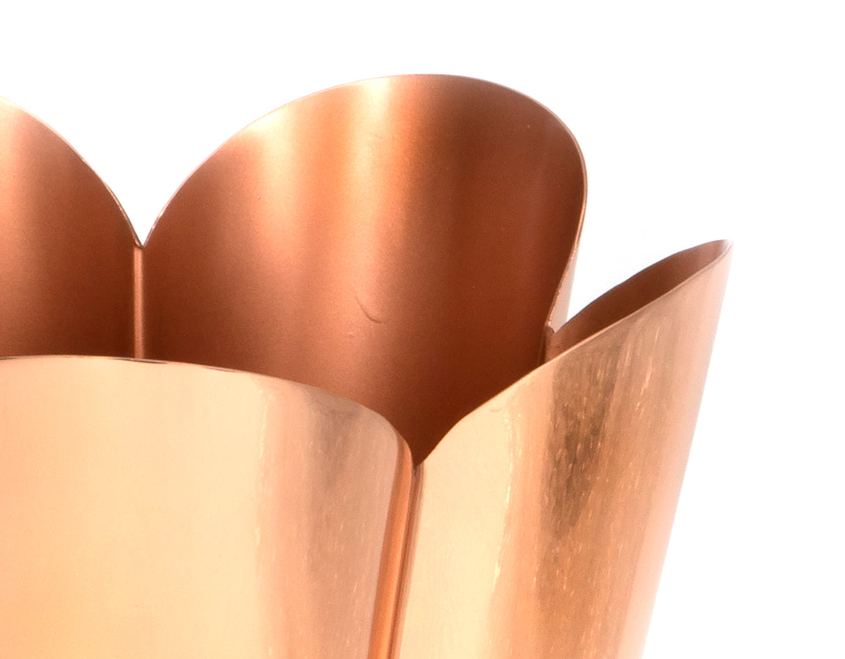 From The Anvil - Smooth Copper Flora Pot - Large | Sku. 47123 | Trade Door Handles.