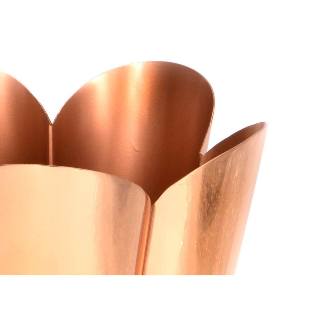 From The Anvil - Smooth Copper Flora Pot - Large | Sku. 47123 | Trade Door Handles.