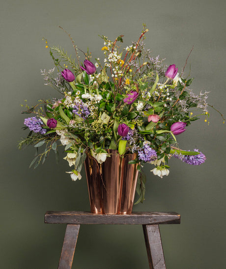 From The Anvil - Smooth Copper Flora Pot - Large | Sku. 47123 | Trade Door Handles.