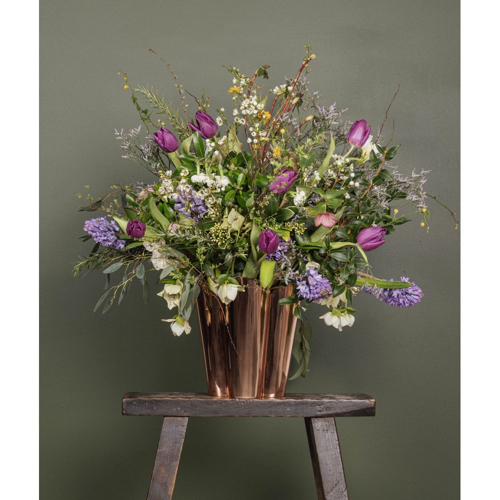 From The Anvil - Smooth Copper Flora Pot - Large | Sku. 47123 | Trade Door Handles.