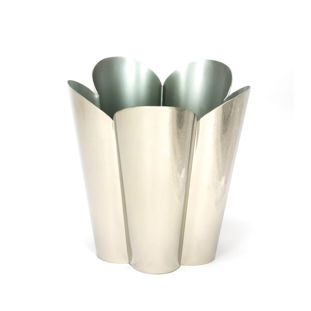 From The Anvil - Smooth Nickel Flora Pot - Large | Sku. 47124 | Trade Door Handles.