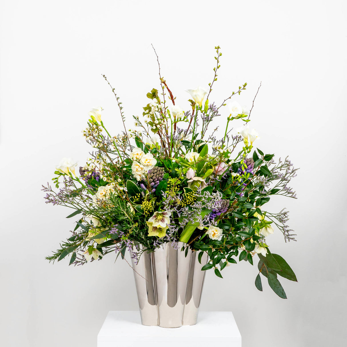 From The Anvil - Smooth Nickel Flora Pot - Large | Sku. 47124 | Trade Door Handles.