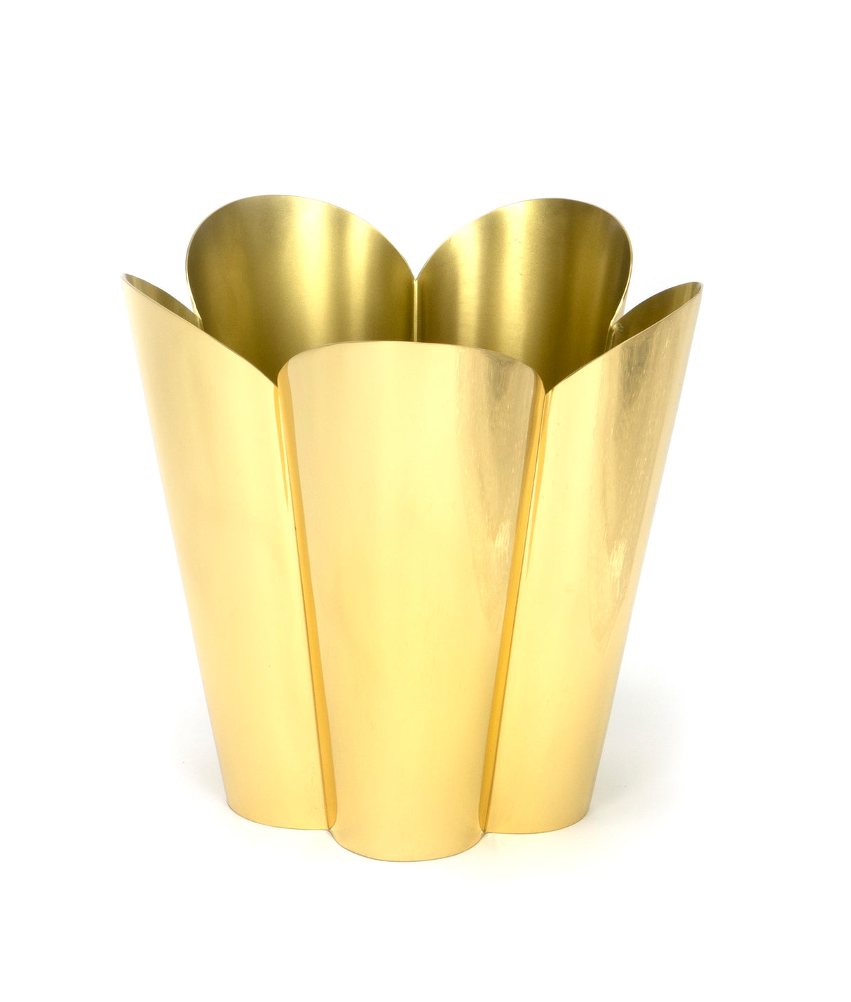From The Anvil - Smooth Brass Flora Pot - Large | Sku. 47125 | Trade Door Handles.