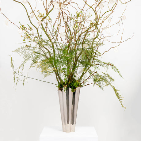 From The Anvil - Smooth Nickel Flora Vase | Sku. 47127 | Trade Door Handles.