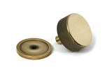 From The Anvil - Aged Brass Brompton Cabinet Knob - 38mm (Plain) | Sku. 47137 | Trade Door Handles.