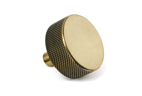 From The Anvil - Aged Brass Brompton Cabinet Knob - 38mm (No rose) | Sku. 47138 | Trade Door Handles.