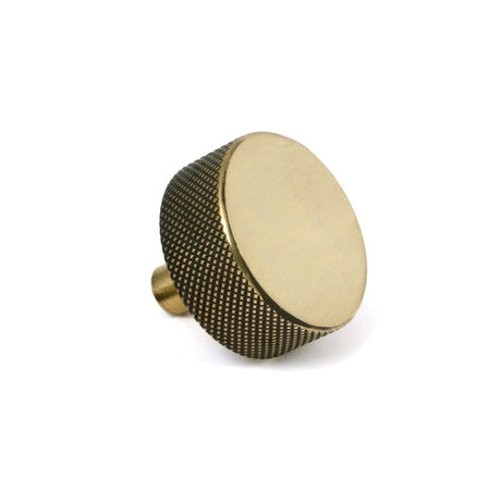 From The Anvil - Aged Brass Brompton Cabinet Knob - 38mm (No rose) | Sku. 47138 | Trade Door Handles.