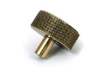 From The Anvil - Aged Brass Brompton Cabinet Knob - 38mm (No rose) | Sku. 47138 | Trade Door Handles.