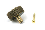 From The Anvil - Aged Brass Brompton Cabinet Knob - 38mm (No rose) | Sku. 47138 | Trade Door Handles.