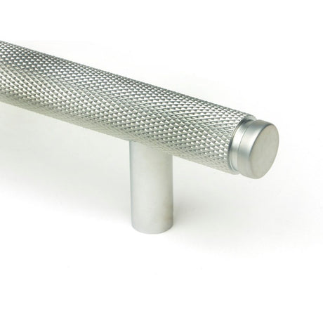 From The Anvil - Satin Chrome Full Brompton Pull Handle - Medium | Sku. 47139 | Trade Door Handles.