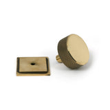 From The Anvil - Aged Brass Brompton Cabinet Knob - 38mm (Square) | Sku. 47140 | Trade Door Handles.