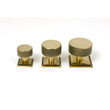 From The Anvil - Aged Brass Brompton Cabinet Knob - 38mm (Square) | Sku. 47140 | Trade Door Handles.