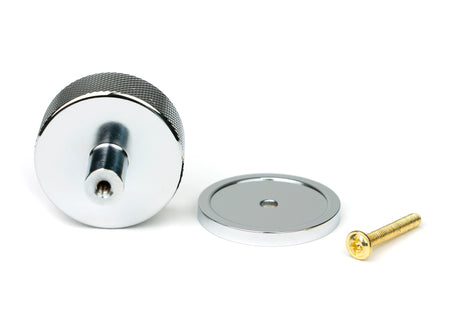 From The Anvil - Polished Chrome Brompton Cabinet Knob - 38mm (Plain) | Sku. 47141 | Trade Door Handles.