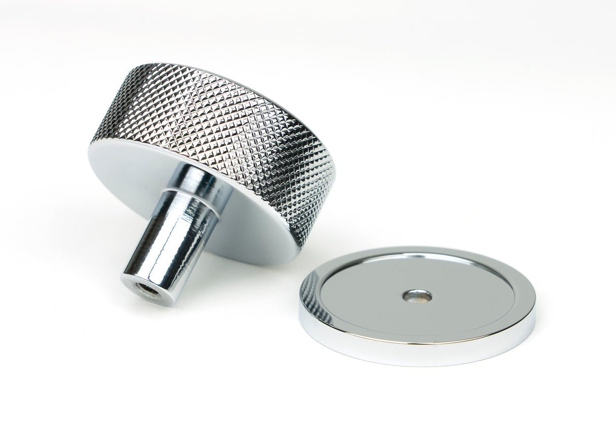 From The Anvil - Polished Chrome Brompton Cabinet Knob - 38mm (Plain) | Sku. 47141 | Trade Door Handles.