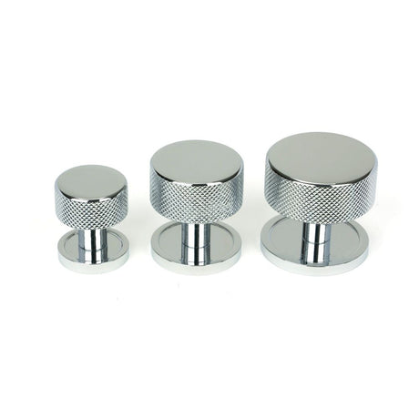 From The Anvil - Polished Chrome Brompton Cabinet Knob - 38mm (Plain) | Sku. 47141 | Trade Door Handles.