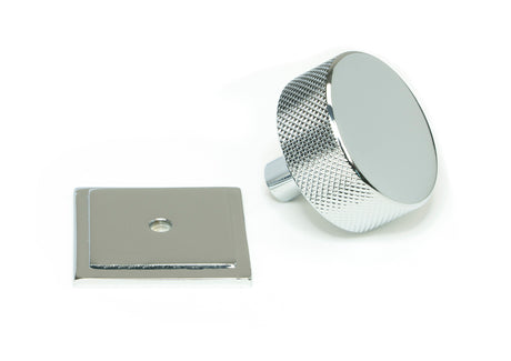From The Anvil - Polished Chrome Brompton Cabinet Knob - 38mm (Square) | Sku. 47144 | Trade Door Handles.