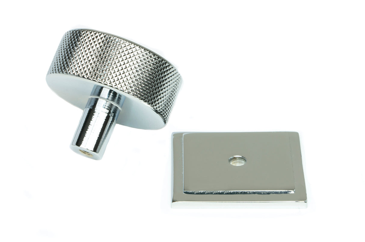 From The Anvil - Polished Chrome Brompton Cabinet Knob - 38mm (Square) | Sku. 47144 | Trade Door Handles.