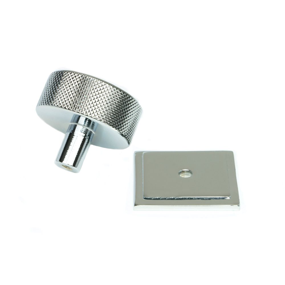 From The Anvil - Polished Chrome Brompton Cabinet Knob - 38mm (Square) | Sku. 47144 | Trade Door Handles.