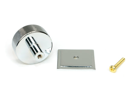 From The Anvil - Polished Chrome Brompton Cabinet Knob - 38mm (Square) | Sku. 47144 | Trade Door Handles.