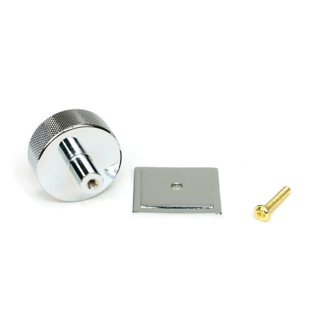 From The Anvil - Polished Chrome Brompton Cabinet Knob - 38mm (Square) | Sku. 47144 | Trade Door Handles.