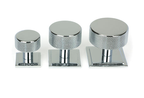 From The Anvil - Polished Chrome Brompton Cabinet Knob - 38mm (Square) | Sku. 47144 | Trade Door Handles.
