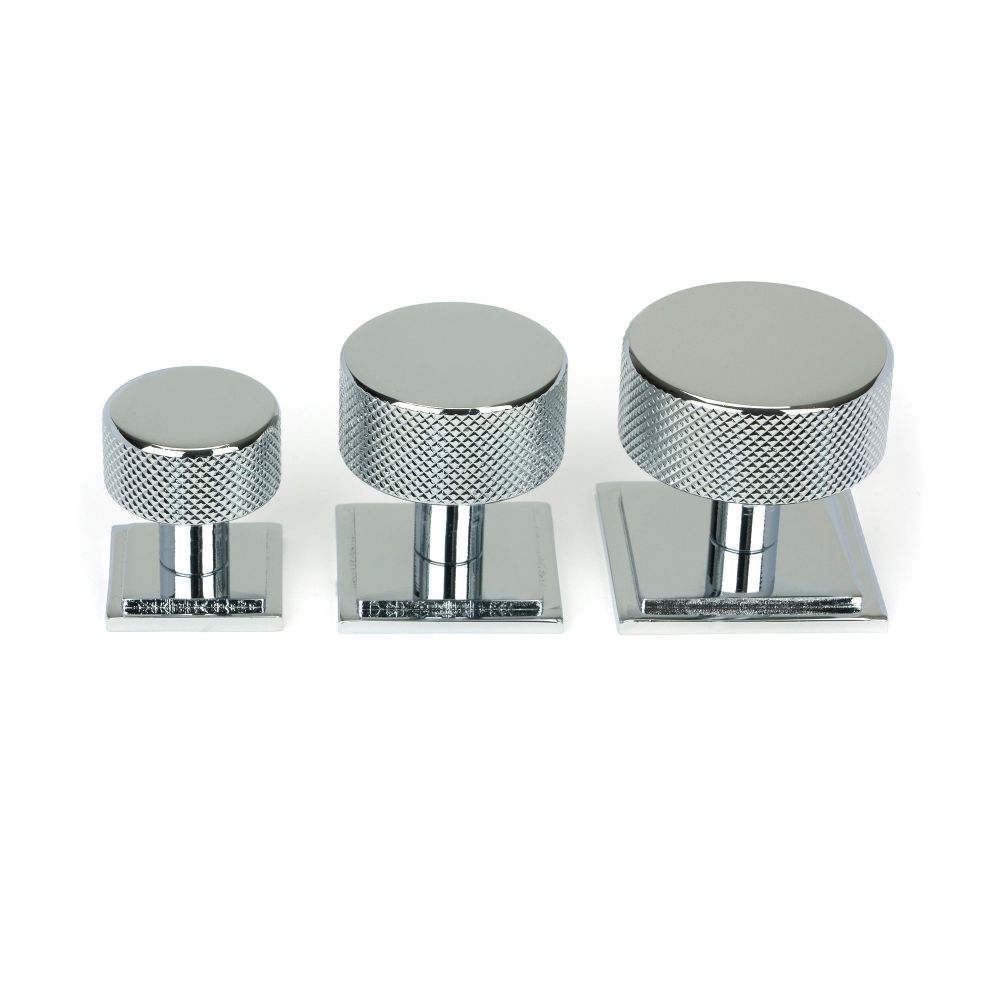 From The Anvil - Polished Chrome Brompton Cabinet Knob - 38mm (Square) | Sku. 47144 | Trade Door Handles.