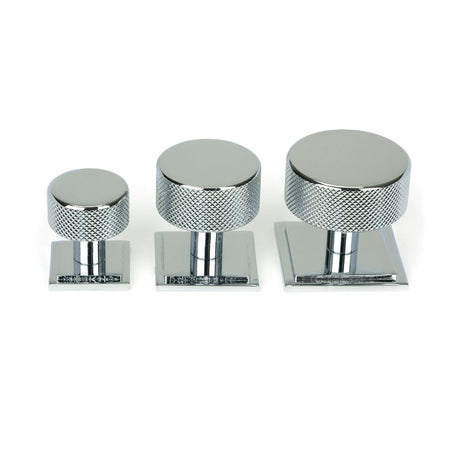 From The Anvil - Polished Chrome Brompton Cabinet Knob - 38mm (Square) | Sku. 47144 | Trade Door Handles.
