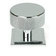 From The Anvil - Polished Chrome Brompton Cabinet Knob - 38mm (Square) | Sku. 47144 | Trade Door Handles.